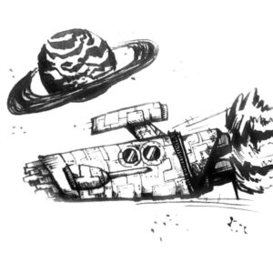 A robot
in space
(a man in space)